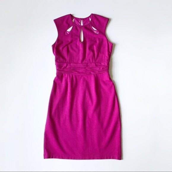 Aidan Mattox Pink Sheath Dress Keyhole Bridesmaid Size 8 - Picture 1 of 16